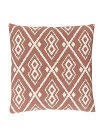 Boho kussenhoes Delilah in crèmewit/terracotta, 100% katoen, Terracottakleurig, crèmewit, B 45 x L 45 cm