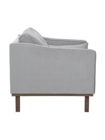 Fauteuil classique velours gris Alva, Velours gris