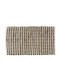 Paillasson coton et jute Fiesta, 55 % coton chindi, 45 % jute, Noir, beige, larg. 45 x long. 75 cm