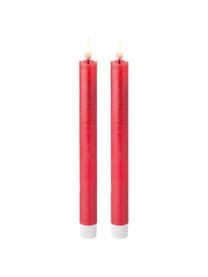 Candela a bastoncino a LED Bonna 2 pz, Cera, Rosso, Ø 2 x Alt. 24 cm