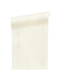 Carta da parati Baloon, Tessuto non tessuto, Bianco, argentato, lucido, Larg. 53 x Lung. 1005 cm