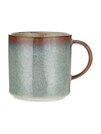 Tasse artisanale ambrée Quintana, 2 pièces, Ambré, brun, tons bleus