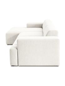 Ecksofa Melva (4-Sitzer) in Beige, Bezug: Polyester Der hochwertige, Gestell: Massives Kiefernholz, Spa, Füße: Kiefernholz Die Füße befi, Webstoff Beige, B 319 x T 144 cm