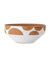 Handgemaakte decoratieve schaal Hakan, Terracotta, Wit, bruin, Ø 32 cm