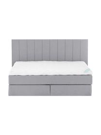 Premium Boxspringbett Lacey, Matratze: 7-Zonen-Taschenfederkern , Grau, 200 x 200 cm