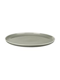 Platos llanos de porcelana Kolibri, 6 uds., Porcelana, Gris, Ø 27 cm