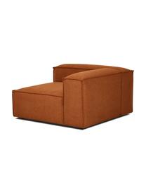 Modulo angolare Lennon, Rivestimento: 100% poliestere Con 115.0, Struttura: legno di pino massiccio, , Piedini: plastica, Tessuto color terracotta, Larg. 119 x Prof. 119 cm, angolo a sinistra