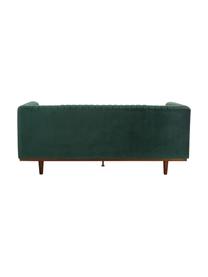 Fluwelen bank Dante (2-zits) met houten poten, Bekleding: polyesterfluweel, Frame: gelakt rubberhout, Fluweel groen, B 174 x D 87 cm