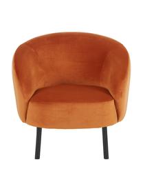 Samt-Cocktailsessel Freja, Bezug: Samt (Polyester) 30.000 S, Samt Orange, B 65 x T 72 cm