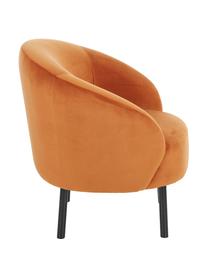 Fauteuil cocktail en velours Freja, Velours orange