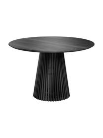 Table ronde bois massif scandi Jeanette, Bois, enduit, Noir, larg. 120 x haut. 78 cm