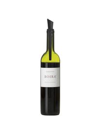 Nálievka na víno so zátkou Rocks, Termoplastická guma, Čierna, odtiene striebornej, Ø 3 x V 18 cm