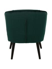 Fauteuil cocktail en velours Lucky, Revêtement : vert foncé Pieds : noir