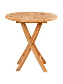 Skladací záhradný stolík z tíkového dreva Oviedo, Ø 70 cm, Tíkové drevo, Tíkové drevo, Ø 70 x V 75 cm