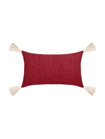 Poduszka z wypełnieniem z chwostami Chila, Poliester, Czerwony, S 30 x D 50 cm