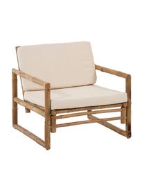 Fauteuil d'extérieur Bindi, Bambou, couleur crème