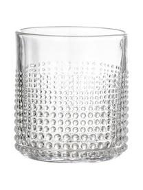 Verres à eau avec motif texturé Gro, 6 pièces, Verre, Transparent, Ø 8 x haut. 9 cm, 300 ml