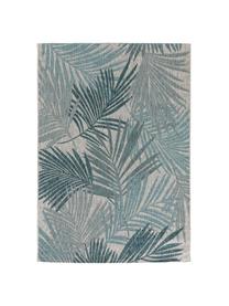 Tapis d'extérieur motif palmier Cleo, Bleu