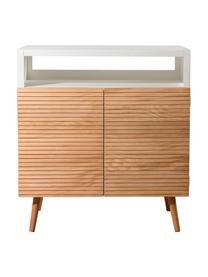 Enfilade scandinave avec rangement Pedro, Blanc, bois de pin