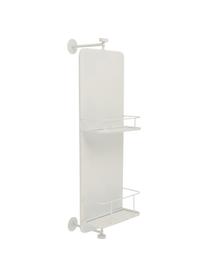 Espejo de pared con estantes Function, Estructura: metal recubierto, Espejo: cristal, Blanco, An 25 x Al 78 cm