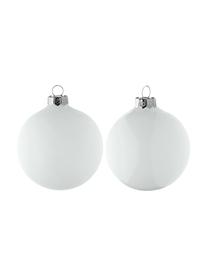 Bolas de Navidad Evergreen, Ø 8 cm, 6 uds., Blanco, Ø 8 cm