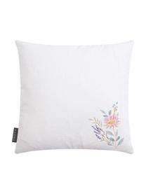 Housse de coussin d'extérieur en coton bio Wildgarden, Blanc crème, tons pastel, larg. 30 x long. 50 cm