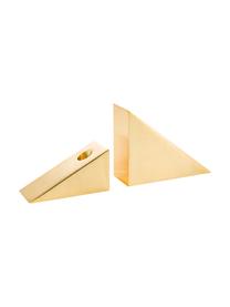 Kerzenhalter-Set Edge, 2-tlg., Rostfreier Stahl, Goldfarben, 15 x 11 cm