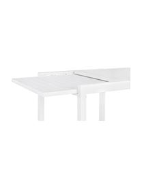 Tuintafel Pelagius, uitschuifbaar, Gepoedercoat aluminium, Wit, B 83-166 x D 80 cm