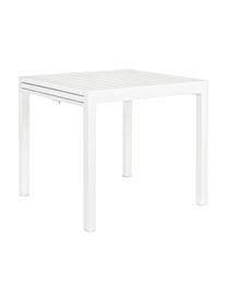 Mesa de exterior extensible Pelagius, Aluminio con pintura en polvo, Blanco, An 83-166 x F 80 cm