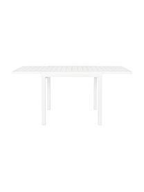 Tavolo da giardino allungabile Pelagius, Alluminio verniciato a polvere, Bianco, Larg. 83 a 166 x Prof. 80 cm