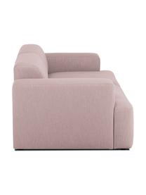 Sofa Melva (3-Sitzer) in Rosa, Bezug: Polyester Der hochwertige, Gestell: Massives Kiefernholz, Spa, Webstoff Rosa, B 240 x T 101 cm