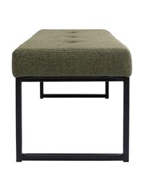 Banquette rembourrée verte Smart Dolce, Vert, noir, larg. 90 x haut. 40 cm