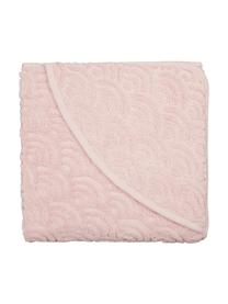 Cape de bain en coton bio pour bébé Wave, Rose