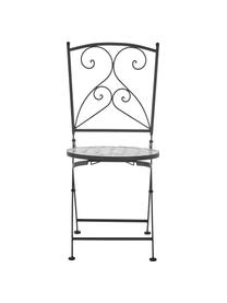 Balkónová stolička s mozaikou Verano, 2 ks, Sivá, biela, čierna