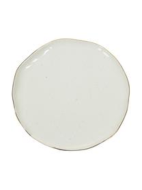 Platos postre artesanales Bella, 2 uds., Porcelana, Blanco crema, Ø 19 x Al 3 cm