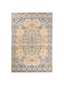 Tapis intérieur extérieur motif floral Artis, 76 % polypropylène, 23 % polyester, 1 % latex, Beige, orange, bleu, larg. 200 x long. 290 cm (taille L)