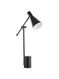 Große Schreibtischlampe Sia aus Metall, Lampenschirm: Metall, pulverbeschichtet, Lampenfuß: Metall, pulverbeschichtet, Schwarz, B 13 x H 63 cm