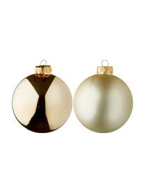 Set palline di Natale Lorene Ø 10 cm 4 pz, Champagne, opaco e lucido, Ø 10 cm