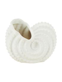 Deko-Objekt Snail aus Steingut in Weiß, Steingut, Weiß, B 13 x H 15 cm