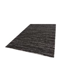 Flauschiger melierter Hochflor-Teppich Delight in Schwarz/Weiß, Flor: 100% Polypropylen, Dunkelgrau, Grau, B 200 x L 290 cm (Größe L)