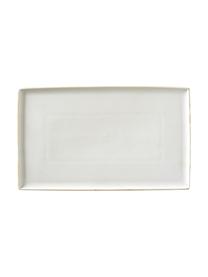 Piatto da portata Eli, Gres, Bianco crema, beige, Lung. 26 x Larg. 16 cm