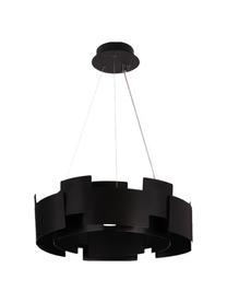 Lámpara de techo LED Torino, estilo moderno, Pantalla: acrílico, metal recubiert, Anclaje: metal recubierto, Negro, transparente, Ø 46 x Al 50 cm