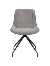 Chaise pivotante rembourrée grise Rossport, 2 pièces, Tissu gris, larg. 52 x prof. 58 cm