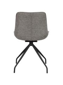 Chaise pivotante rembourrée grise Rossport, 2 pièces, Tissu gris, larg. 52 x prof. 58 cm