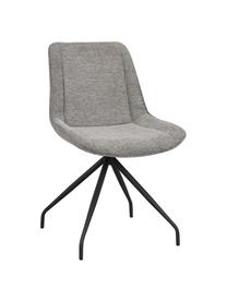 Chaise pivotante rembourrée grise Rossport, 2 pièces, Tissu gris, larg. 52 x prof. 58 cm