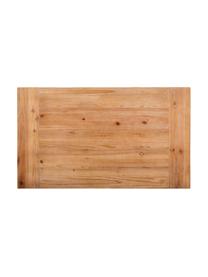 Tavolino rettangolare con finitura antica Kristoph, Struttura: legno di abete, resina, Marrone chiaro, bianco crema, Larg. 120 x Alt. 50 cm