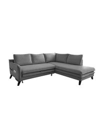 Sofa narożna z funkcją spania Charming Charlie, Tapicerka: 100% poliester, w dotyku , Stelaż: drewno naturalne, płyta w, Szary, S 230 x G 200 cm