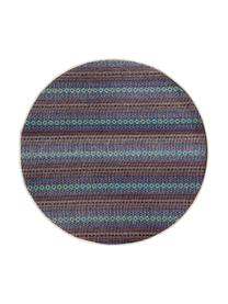 Okrągły dywan Filou, 60% poliester, 30% termoplastyczny poliuretan, 10% bawełna, Purpurowy, wielobarwny, Ø 180 cm (Rozmiar L)