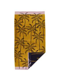 Serviette de plage Mango Mojito, Jaune moutarde, noir, rose