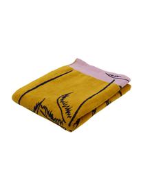 Serviette de plage Mango Mojito, Jaune moutarde, noir, rose